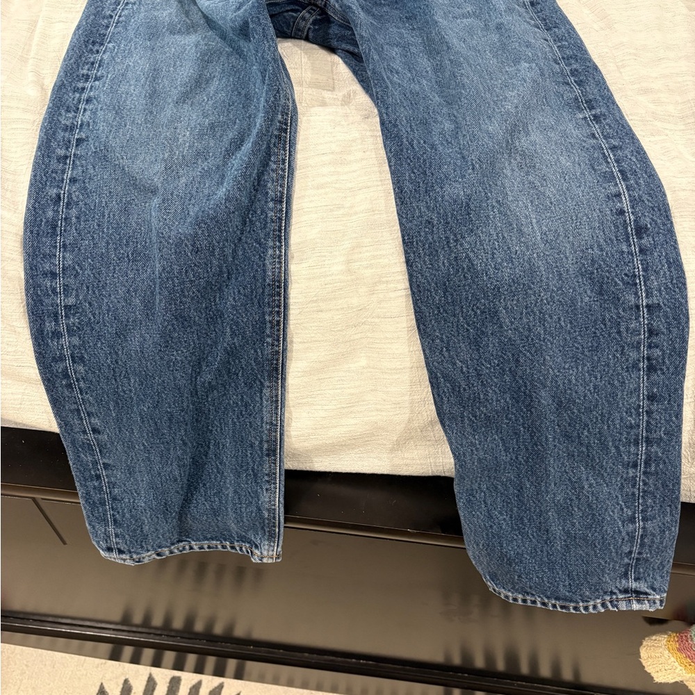 Agolde Blue Straight Leg Jeans Classic Style - Picture 2 of 6
